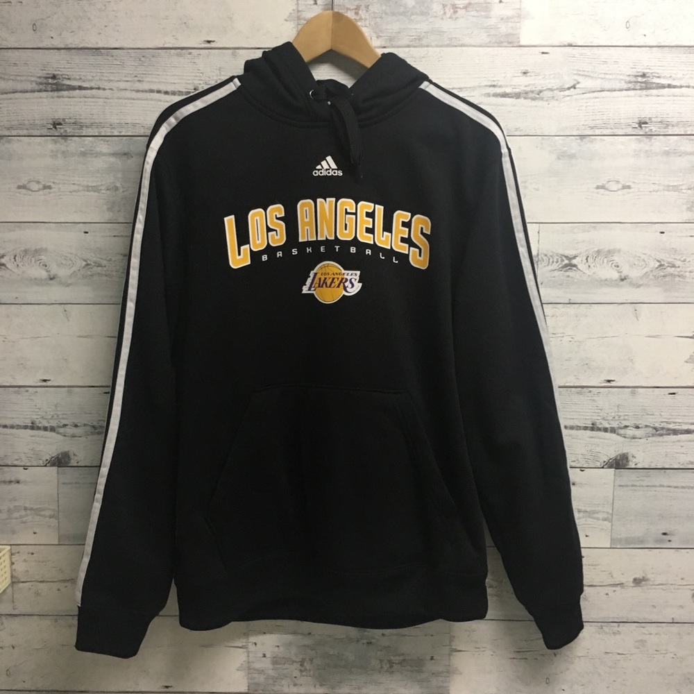 🌿 Adidas LA Lakers black sweatshirt with hoodie